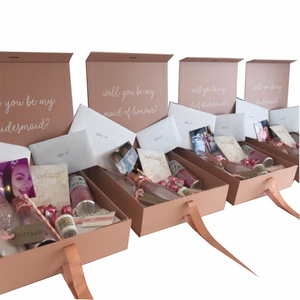 Manufacturer Customized Luxury Foldable Rigid Magnetic Closure Cardboard Paper Gift Packaging <strong>Bridesmaid</strong> <strong>Proposal</strong> <strong>Box</strong> - Product Image 6