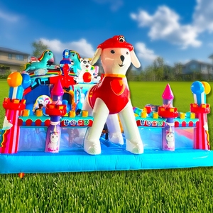 Castillo Inflable Gigante de Dibujos Animados, Fabricado en Fábrica, Material de PVC, 8x20m, Fácil de Instalar, Uso Comercial, Parques de Diversiones, <span class=keywords><strong>Fiestas</strong></span> <span class=keywords><strong>Infantiles</strong></span> - Product Image 1