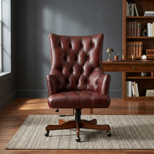Silla de Oficina Clásica de Madera de Caoba, Muebles Hechos en Indonesia por CV.Dwira Jepara Furniture Indonesia - Product Image 2