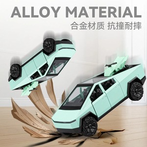 Modèle de camionnette à l'échelle 1:36 en alliage, avec fonction de recul, son et lumière, cadeau pour garçon, jouet de collection - Product Image 3