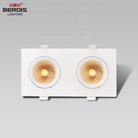 Spot COB Duo Double 2700K 3000K 4000K Slim, Dimmable Dim to Warm, à découpe 68*145mm, compatible CE RoHS, avec technologie German Trailing Edge