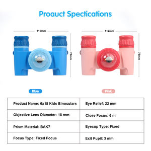 Telescopio de Bolsillo, Mini Binoculares Portátiles para Niños, 6X18 HD, Binoculares Profesionales de Alta Calidad para Exteriores con Luz LED - Product Image 3