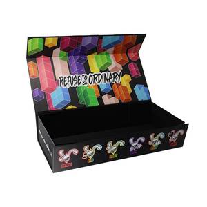 Boîte cadeau en carton rigide pliable magnétique de luxe personnalisée avec gaufrage pour l'emballage - Product Image 1