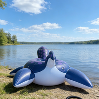 Personnaliser l'eau cartoon piscine jouets gonflable dragon flotteur pour le divertissement