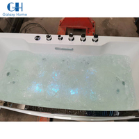 Vente chaude Intérieur Autonome Jet Whirlpool Acrylique Spa Baignoire D'angle Bain À Remous Baignoire De Trempage Ozone Air Hydro Massage Baignoire