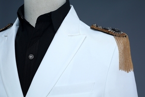 <span class=keywords><strong>Traje</strong></span> de capitán MQ14 para Hombre, chaqueta ajustada, trajes de boda, color blanco, <span class=keywords><strong>azul</strong></span> <span class=keywords><strong>marino</strong></span>, último diseño de abrigo, 2022 - Product Image 6