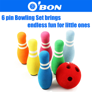 Ensemble de <span class=keywords><strong>bowling</strong></span> 6 pinces pour enfants, personnalisable et durable, de marque OEM, en <span class=keywords><strong>mousse</strong></span> du Guangdong, <span class=keywords><strong>jeu</strong></span> de <span class=keywords><strong>bowling</strong></span> complet pour enfants - Product Image 6