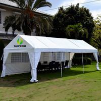 Tente de réception extérieure robuste et polyvalente 5x10m avec structure en aluminium pour événements, mariages et églises - Vente en gros
