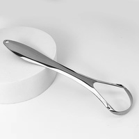 Ensemble de racleurs de langue de nettoyage buccal réutilisable, qualité chirurgicale, Logo personnalisé, grattoir de langue en acier inoxydable pour adultes