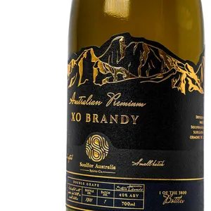 Adesivo de garrafa de vinho em relevo, etiqueta de vinho personalizada de luxo fosca e preta, para escrita em ouro, em relevo 3d