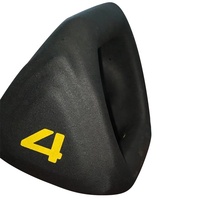 Kettlebell triangulaire en fonte revêtue de PVC pour exercices de gymnastique, vente en gros d'usine