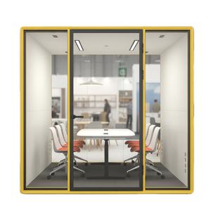 Cabine de travail de bureau personnalisée pour 6 personnes, cabine de réunion insonorisée, cabine de téléphone préfabriquée, cabine de bureau modulaire - Product Image 1