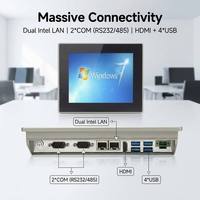 Panel PC Industrial con Configuración de Interfaz de Brillo de Pantalla Personalizable de 8, 10.4, 12.1, 15, 17, 19 y 21.5 Pulgadas, Compatible con Win7, Win10 y Linux