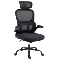 Chaise de Direction Ergonomique en Maille à Dossier Haut avec Appui-tête Réglable pour Bureau d'Entreprise OEM