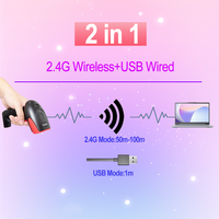Lecteur de codes-barres sans fil AIXW 1D portable avec dongle 2.4G pour la logistique et les coursiers express