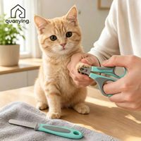 Coupe-ongles vert pour animaux de compagnie, double face, en acier inoxydable, pour chien, chat, lapin, petit animal