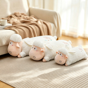 Peluche a forma di pecora <span class=keywords><strong>angelo</strong></span>, morbido cuscino in poliestere e cotone PP, extra morbido per le notti insonni, regalo di compleanno - Product Image 3