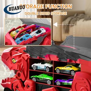 Juguete de Coche Transformable de Dinosaurio para Niños con Pista de Carreras en la Cola y 6 Mini Coches - Product Image 5