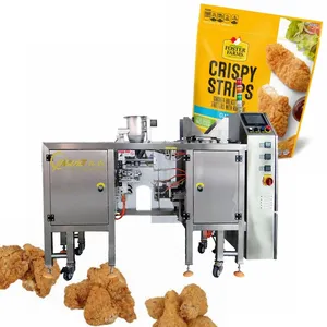 High quality automatic zip bag weighing filling packing machine frozen fried chicken meat ball packing and packaging machine