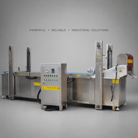 Machine de friture industrielle continue à bande transporteuse en acier inoxydable pour frites et chips