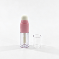 Flacon vide personnalisé avec logo, 3 ml, transparent, carré, à bouchon à vis, pour brillant à lèvres, en plastique premium, pour cosmétiques liquides et rouges à lèvres
