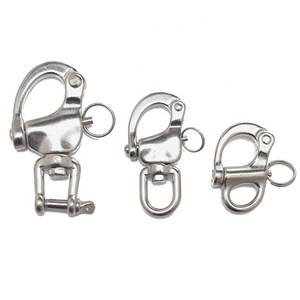 Grillete de remolque de amarre de ojo fijo FULE para hardware de aparejo de yate de barco 316 Ss grilletes giratorios de liberación rápida de acero inoxidable - Product Image 1