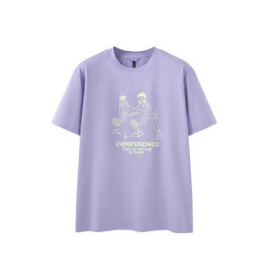 Camiseta de hombre de calle de peso pesado con logotipo e imagen Camiseta personalizada de gran tamaño para hombre Camiseta con estampado - Product Image 2