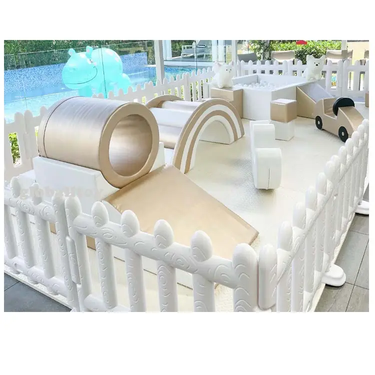 Soft play set golden and white set Kids Party Center Indoor Soft Play Equipment Buy Soft Play Equipment
