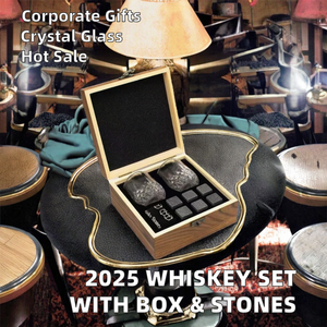 Meilleure vente 2025 Ensemble de verres à <span class=keywords><strong>whisky</strong></span> et à vin avec boîte en bois et pierres à <span class=keywords><strong>whisky</strong></span> Verre en cristal de 60 ml pour hôtels et cadeaux d'affaires - Product Image 2
