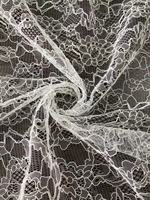 Tissus de dentelle de mariage de broderie de guipure de fil de soie de poisson de Style français avec la conception de fleur pour la décoration de longues robes de femmes