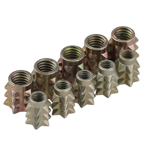M4-M8 Kẽm hợp kim mạ kẽm loại một đồ nội thất gỗ Gai chèn hạt mà không có cổ áo - Product Image 2