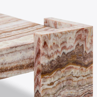 Guanmay individueller echter Onyx Mitte des Jahrhunderts Flur-Zentrum Marmor Jade-Stein-Tische Marmorbasis Wohnzimmer-Quadrat Onyx-Coffee-Tisch