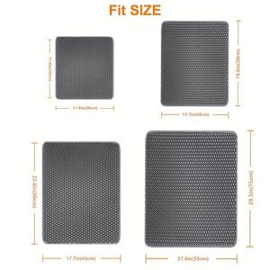 이중층 EVA 고양이 화장실 매트 허니컴 방수 논슬립 패드 세척 가능 모래 제어 매트 애완동물 용품 - Product Image 4