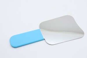 Espejo oclusal dental con mango de silicona azul, reflector intraoral de vidrio con baño de rodio para fotografía oral - Product Image 2