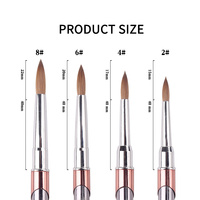 Professionnel Mini Manucure Pédicure Marque Privée Colle Une Étape Gel Stylo Brosse À Ongles Kolinsky Nail Art Brosse