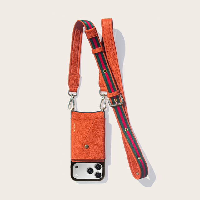 Pebble Leather Crossbody Phone Case for iPhone 17 Series Shockproof Card Holder Wallet with Detachable Strap