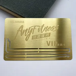 Hochwertige benutzer definierte Druck laser geschnittene Luxus Edelstahl VIP-Mitglieds karten Metall NFC Visitenkarte