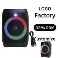 Haut-parleur Bluetooth portable professionnel ABS-1407 personnalisé en usine, super basses, son stéréo, lumière RGB, carte TF, OEM ODM, pour fêtes en extérieur et camping
