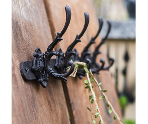 Heavy Duty Antique Cast Iron Victorian Style <strong>Coat</strong> <strong>Hook</strong> <strong>Individual</strong> 'S' Shaped <strong>Hooks</strong> That Give 8 <strong>Individual</strong> Hanging Positions. - Product Image 3