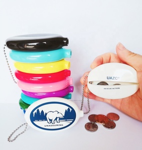 Customize logo Blank PVC Squeeze <strong>Coin</strong> <strong>case</strong> , Rubber <strong>Coin</strong> Pouch With Key Chain - Product Image 1