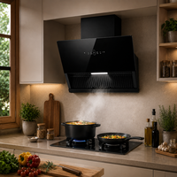 Hotte aspirante murale électrique domestique à grande puissance 900 mm avec moteur en cuivre à super aspiration latérale pour cuisine