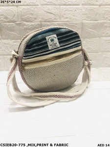 Bolso de compras de un hombro con estampado Retro de cáñamo de algodón nuevo hecho a mano, bolso informal elegante para salidas a la moda - Product Image 5