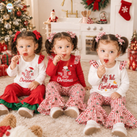 Ensemble de vêtements de Noël pour bébé fille Guai RTS, body et pantalon à volants, vêtements pour nouveau-nés de 0 à 18 mois