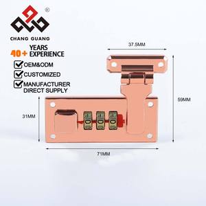 सामान जस्ता मिश्र धातु सूटकेस सुरक्षा लॉक संयोजन सुरक्षा लॉक संयोजन - Product Image 4