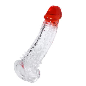 Juguetes eróticos para adultos con dientes de lobo, condón de pene suave con características de engrosamiento y alargamiento, especial para masturbación femenina - Product Image 2