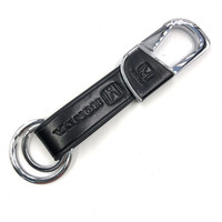 En gros Coloré À La Main en cuir voiture porte-clés logo personnalisé avec Porte-clés En Argent