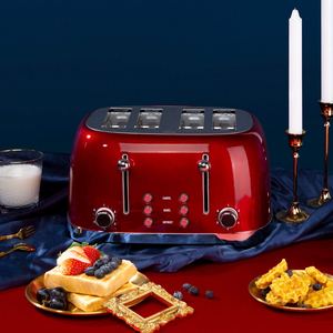 Electrodoméstico eléctrico de alta calidad, tostador de desayuno retro con 1-6 niveles, color marrón, 4 rebanadas - Product Image 6