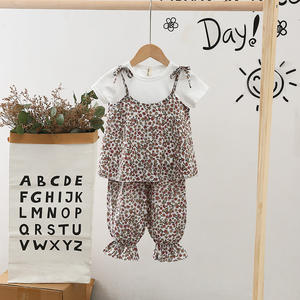 Ropa Acolchada de Algodón para Niñas al por Mayor, Camisetas con Estampado de Calaveras y Pantalones de Viscosa para Niños, Traje de Carreras Infantil de Proveedor Chino - Product Image 2
