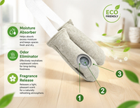 Désodorisant et absorbant d'humidité écologique au charbon de bambou, parfum lavande/rose/citron, pour sacs de sport
