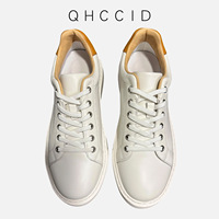 Chaussures de sport décontractées pour hommes, en maille blanche, à bout rond, à lacets, confortables, respirantes, avec semelle extérieure en caoutchouc, pour le printemps et l'automne